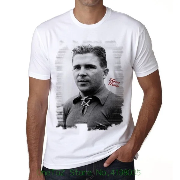 

Ferenc Puskas Mens T-shirt Men T Shirt Print Cotton Short Sleeve T-shirt