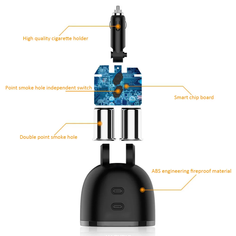 2 Порты и разъёмы 12 V-24 V розетка для автомобильного прикуривателя Разветвитель