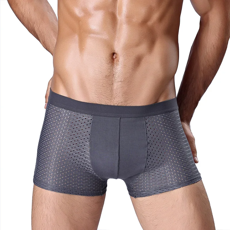 

4 Pcs/pcs Men Boxer Short Men's Underwear Man Boxers Boxershort Panties Man Boxeur Homme Underpants Mesh Sexy Plus Size Boxer