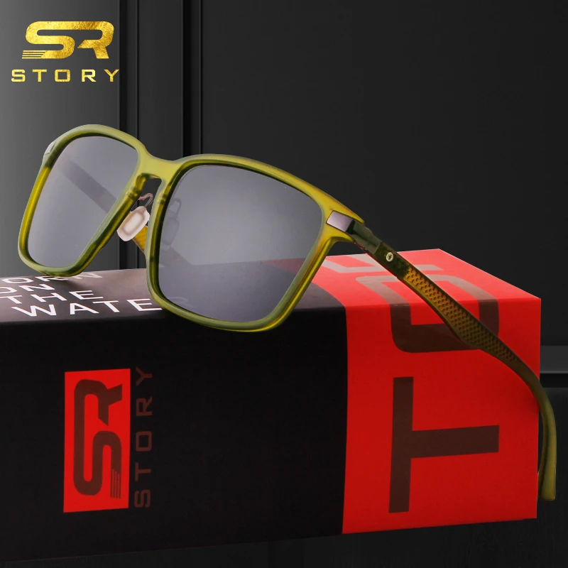

STORY small Square frame classic Polarized Sunglasses Men Driving cycling Sport Sun Glasses Outdoor shades eyewear