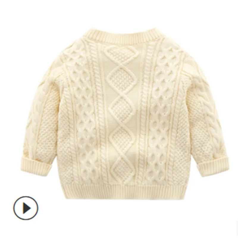 Зимняя одежда для новорожденных Свитер малышей Повседневный вязаный кардиган