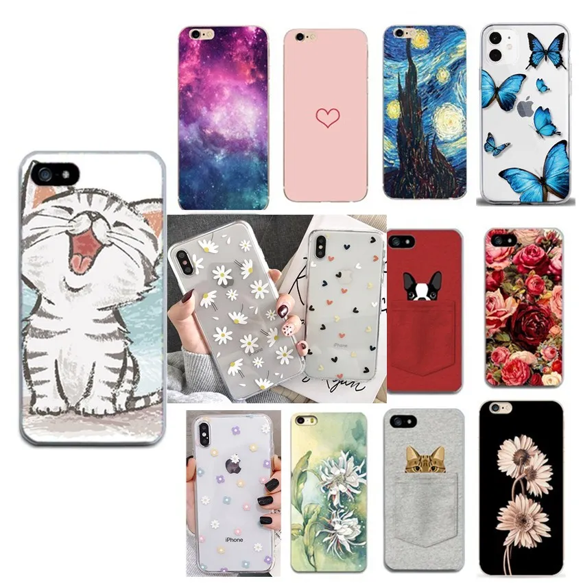 Для fundas iphone7 Чехол Мягкий силиконовый чехол для Iphone 6 S 5 5S SE 7 8 Plus X XS роскошный