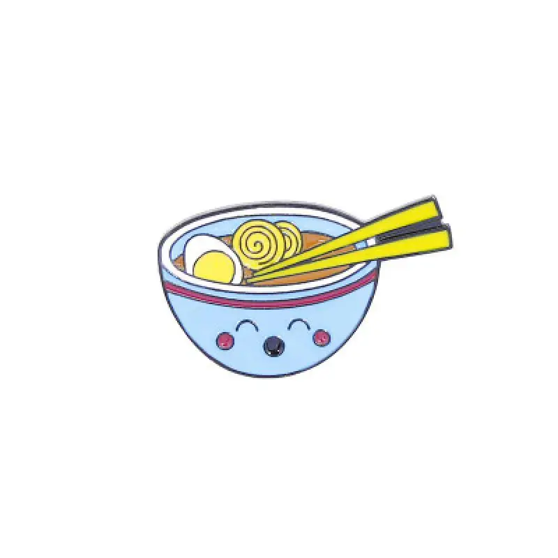 Мультфильм Ramen эмалированные булавки милые японские продукты Tonkotsu лапша Броши