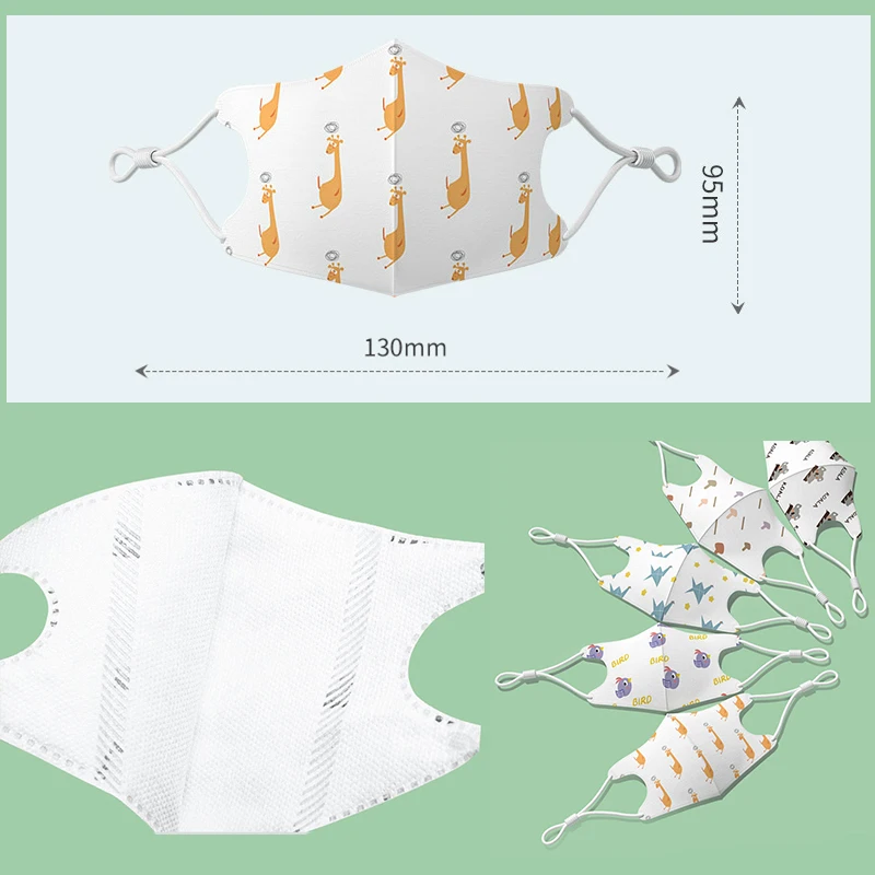 

10/30pcs Cartoon Kids Disposable Mask 3 Layer Filter Anti-Dust Children's Face Mouth Mask Protective 3D Mascarillas Breathable