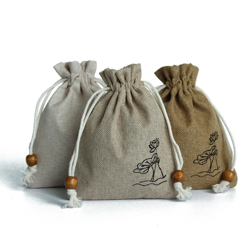 

Buyee Bracelets Bangle Linen Jewelry Bag 8MM*10MM Storage Bag Cloth Bag Drawstring Ring Bag Women Jewelry Accessories Wholesale