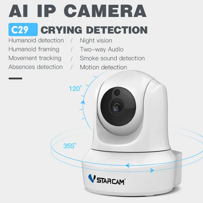 

IP-камера Vstarcam C29S, 1080P, с автослежением, Wi-Fi