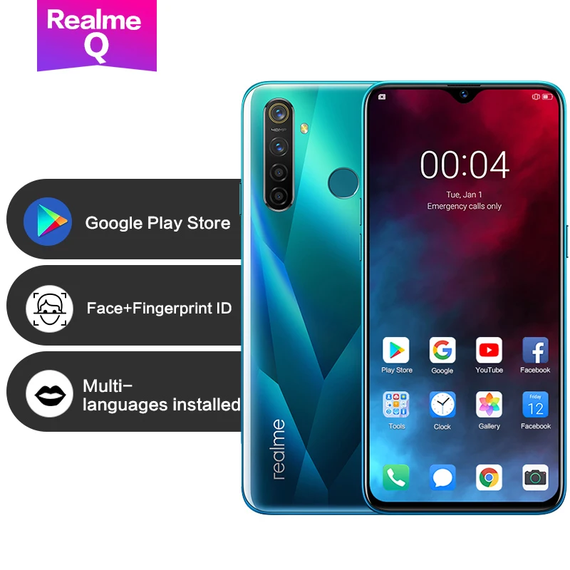 Realme Q 6 3 ''полный экран R 5 pro Snapdragon 712AIE Восьмиядерный Водонепроницаемый Super VOOC 2340