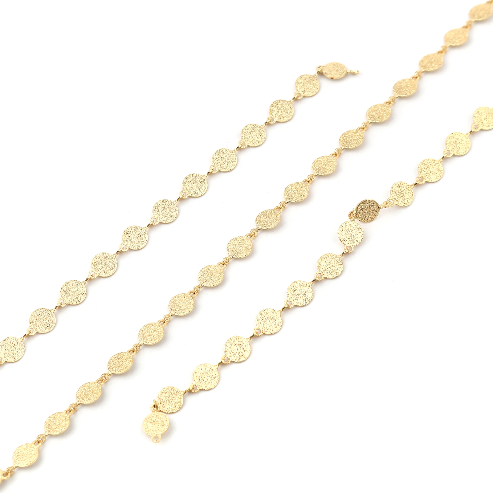 

Doreen Box Copper Chain Findings Heart & Round Gold Color Chains for DIY Necklace 11x6mm, 1 M