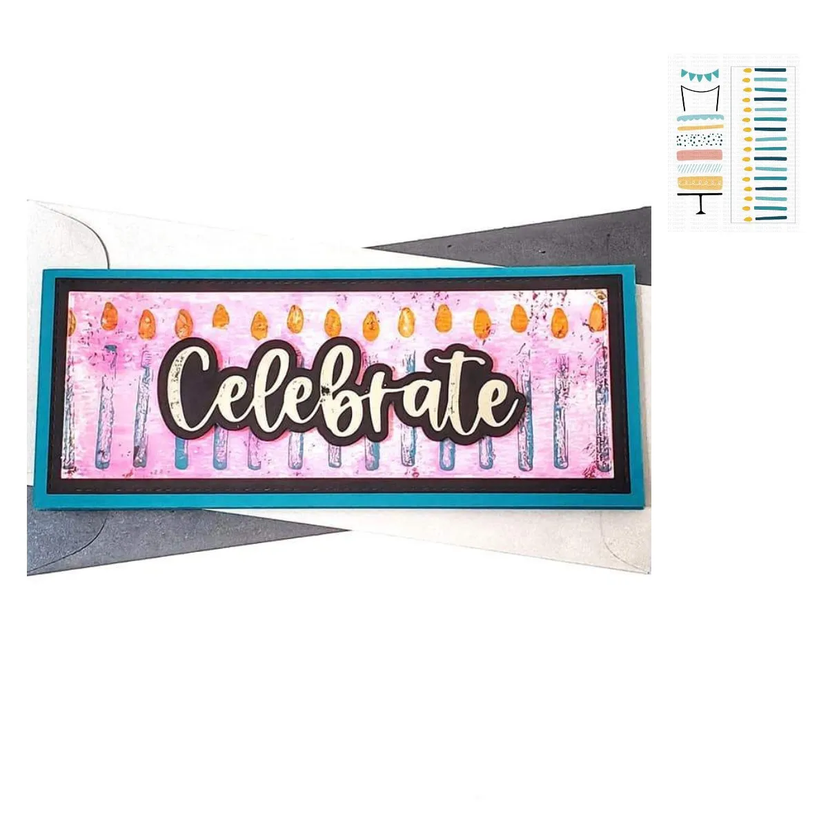 

Cake and Candles Stencil Set Metal manual Craft Embossing Make Paper Greeting Card Making Template DIY Handmade 2021 New Arrive