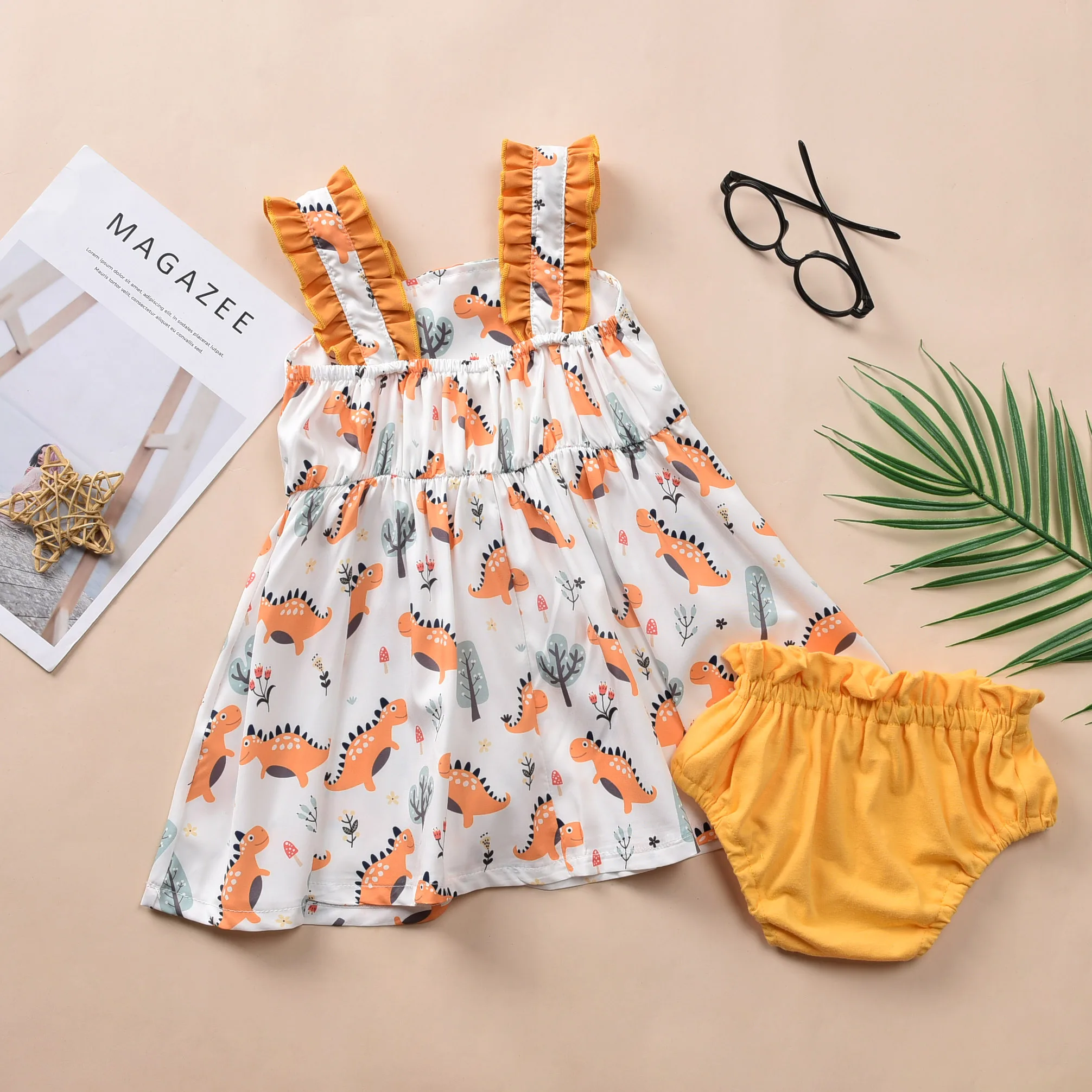 Новинка 2020 года Лидер продаж Летний костюм для маленьких девочек платье без