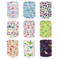 printed elastic kids head face neck gaiter tube bandana scarf outdoor sport cycling accessories half face scarves