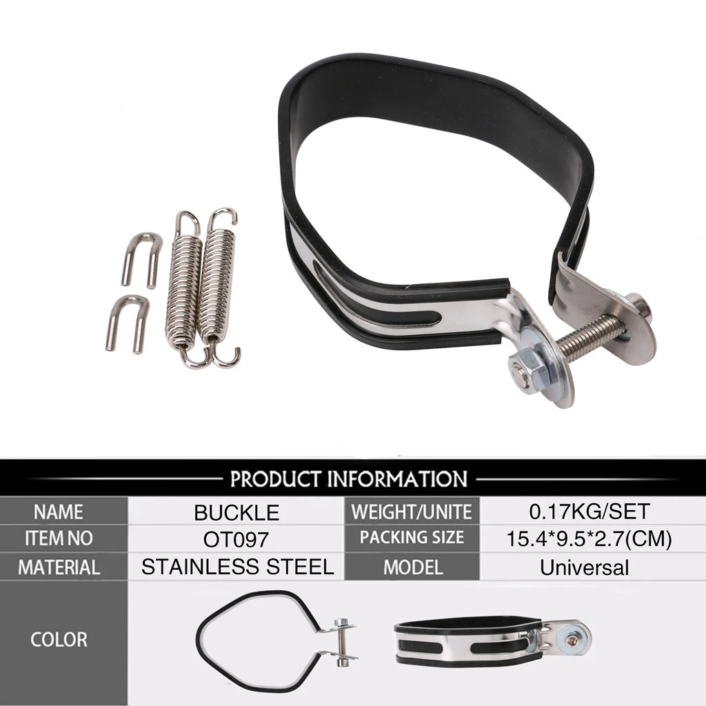 

Universal Motorcycle Muffler Clamps Exhaust Muffler Silencer Pipe Hanger Mount Bracket for 85-100mm