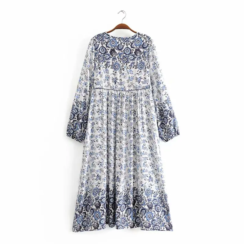 Винтажное шикарное женское пляжное богемное платье из искусственного хлопка с