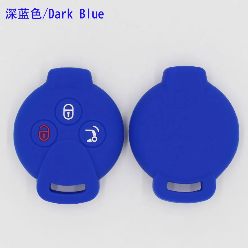 

1PC Wholesale 3 Button Smart Silicone Key Cover Holder Fit For Mercedes Benz Smart Car City Coupe Roadster Fortwo Forfour