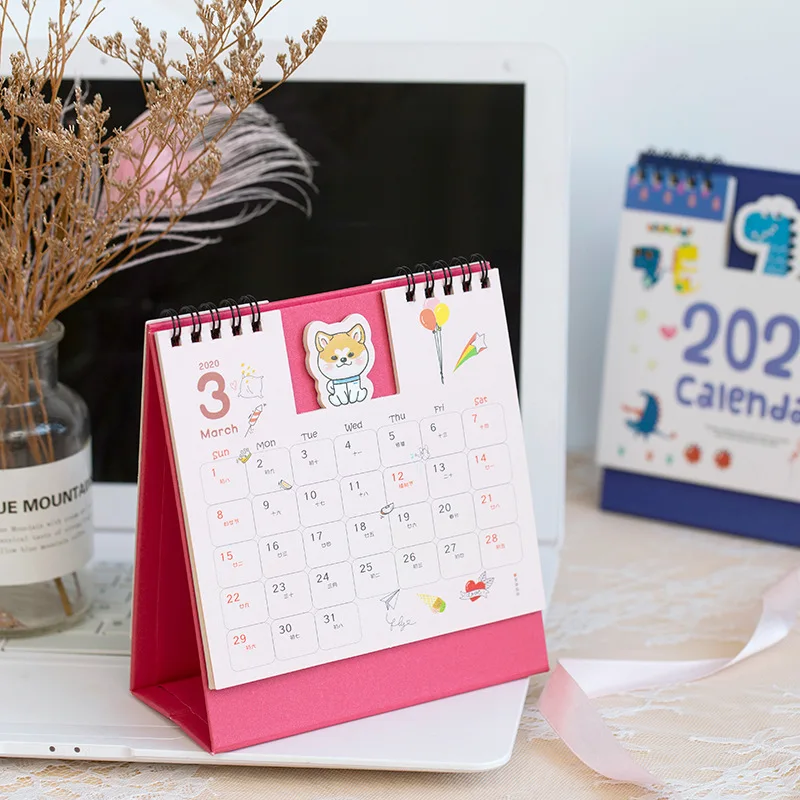 Мультяшный настольный мини календарь 2020 креативный мультяшный маленький с