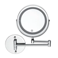 led 10x magnifying makeup shaving vanity mirror bathroom wall mount 360%c2%b0