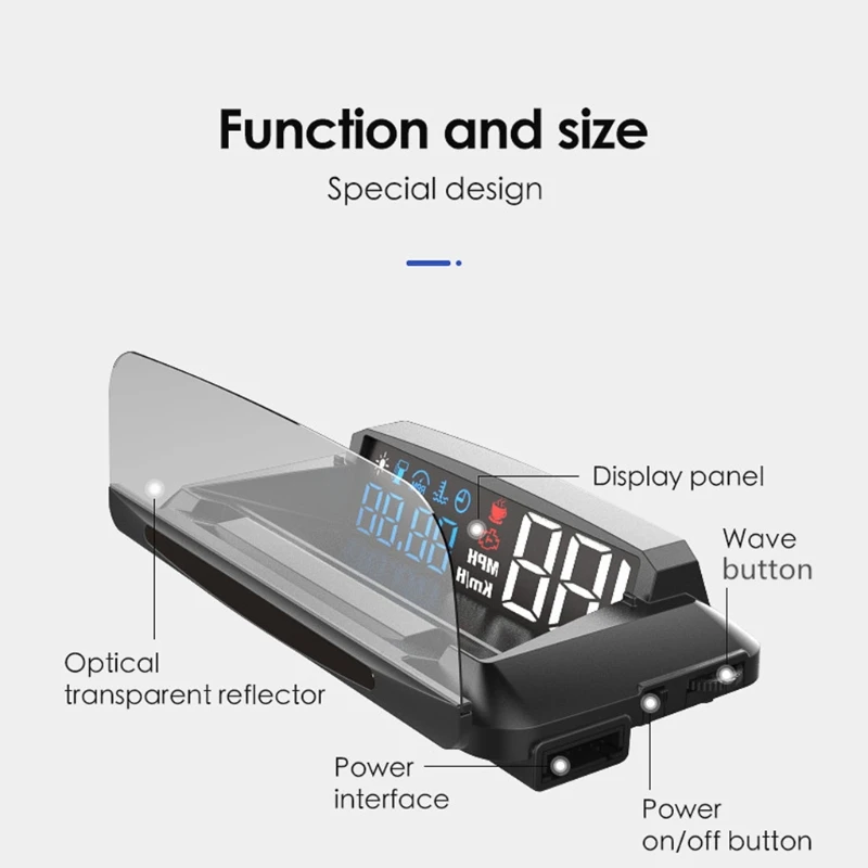 

Multifunctional L3 HUD Head-up Display Car OBD2 Vehicle GPS Speedometer Overspeed Alarm Warning