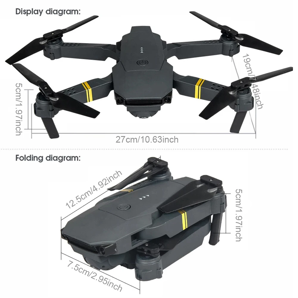 wi fi fpv с широкоугольным мини hd дро