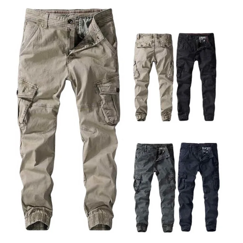 

VXO Men Cargo Pant Male Cotton Casual Pants Loose Straight Beam Streetwear Joggers Pants Tactical Multiple Pockets Sweatpants