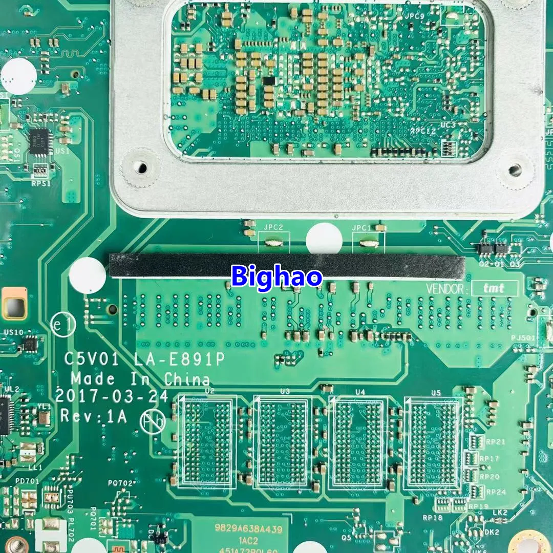 

C5V01 LA-E891P For Aspire A515 A515-51 Laptop motherboard SR342 i5-7200 CPU DDR4 mainboard 100% tested ok