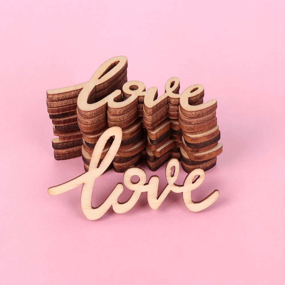 18 шт./компл. деревенский деревянный декор с надписью Love винтажные шикарные