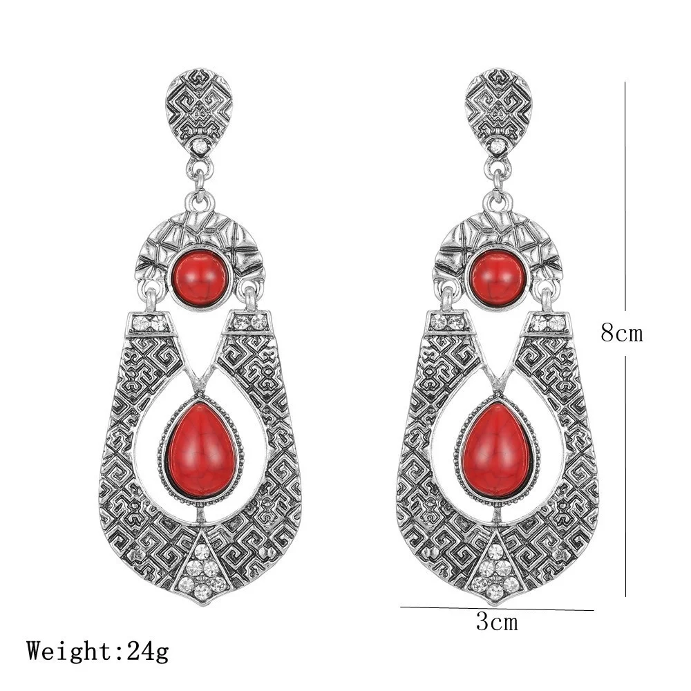 Модные Простые Винтажные серьги с металлической резьбой 2018 женские