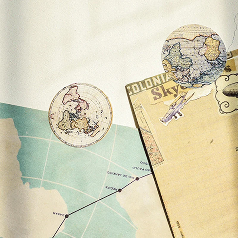 46 шт винтажные карты Глобус бумажные наклейки путешествия по всему миру