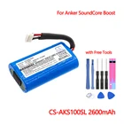 Bluetooth Динамик Батарея CS-AKS100SL для Anker SoundCore Boost запасная батарея 2S18650 AKKU емкостью 7,4 V 2600 мА-ч