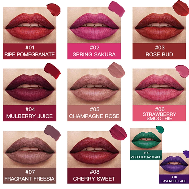 Помада ROSALIND матовая водостойкая блеск для губ стойкий пикантный красный пигмент