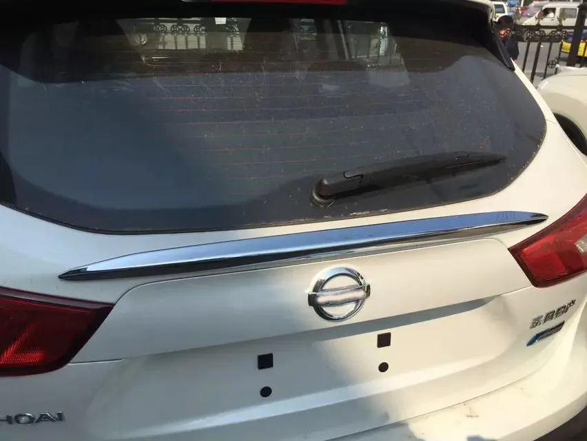 

KOUVI 1PC ABS Chrome Rear Spoiler Trunk Streamer Tail Trim Car Styling For Nissan Qashqai Accessories 2015 2016