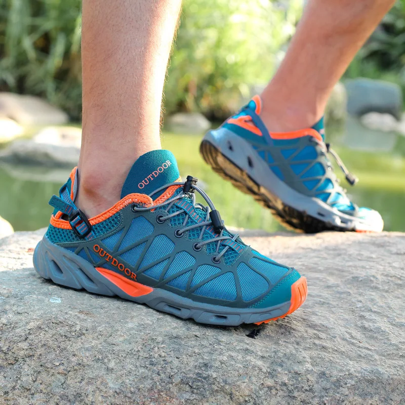 Breathable Mesh Men Hiking Shoes Sports Non-slip Professional Hiking Sneakers Men Couples Outdoor Shoes for Trekking and Camping