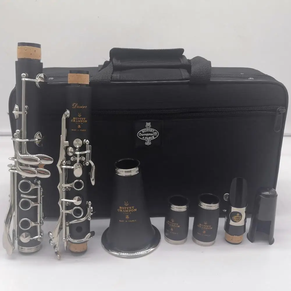 

MFC Professional Bb Clarinet DIVINE Bakelite Clarinets Nickel Silver Key Musical Instruments Case Mouthpiece Reeds