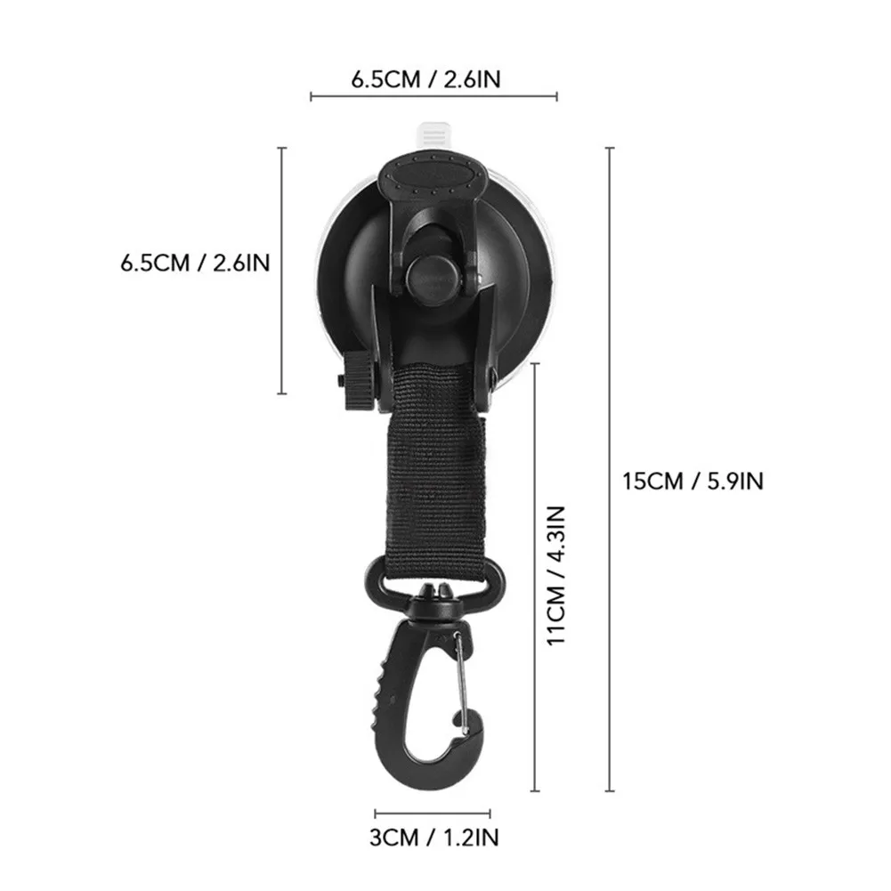 

4Pcs Outdoor Car Tent Suction Cup Hook Suction Cup Hook Round Buckle Car Awning Waterproof Cloth Boat Outdoor Camping Fixed Hook