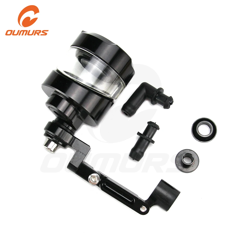 

OUMURS Motorcycle Brake Fluid Oil Reservoir Clutch Tank Cup Black Cylinder CNC For Yamaha YZF R1Honda Suzuki Kawasaki for Ducati