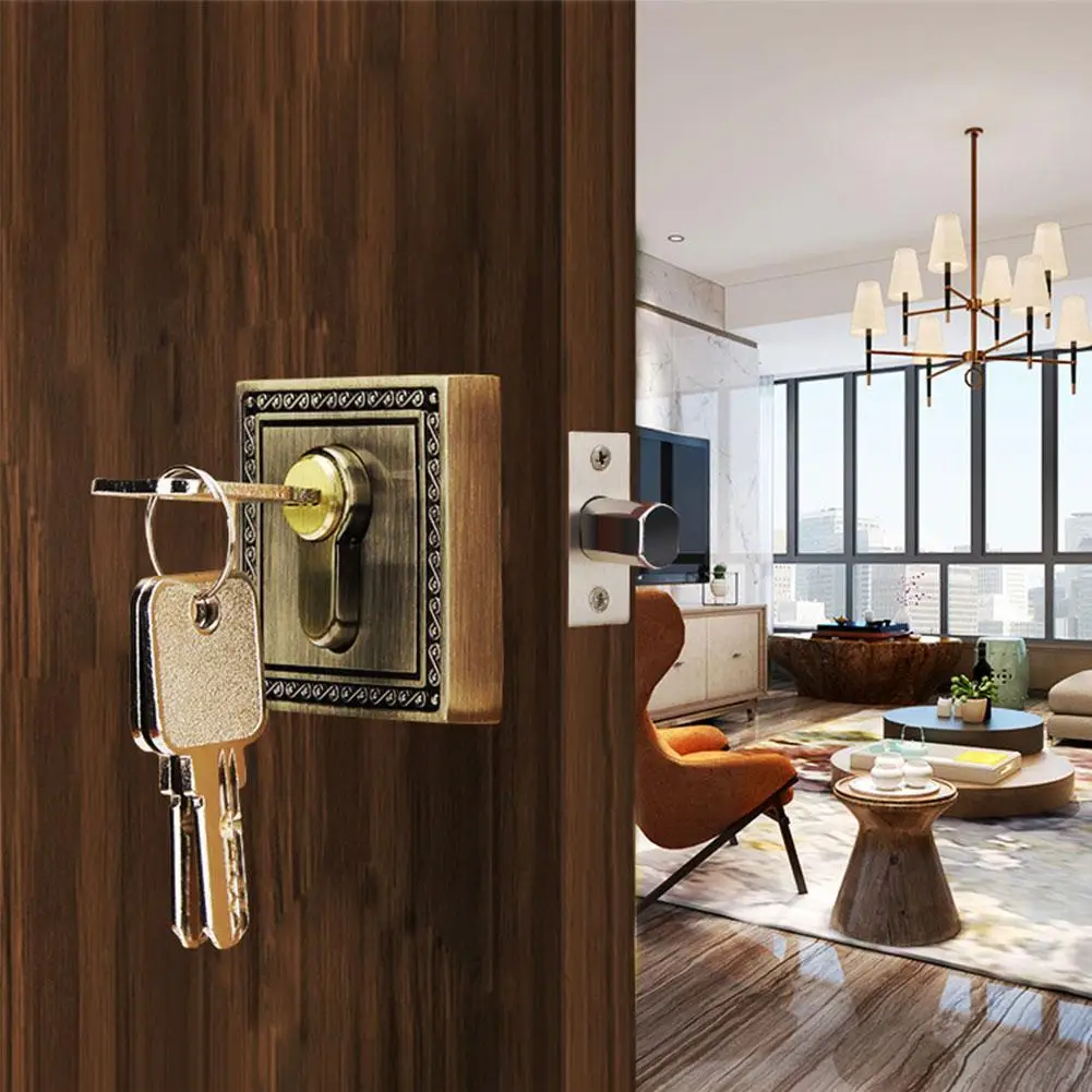 Квадратная круглая врезная дверная розетка в европейском стиле черная красная