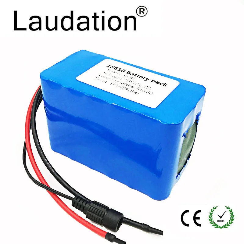 24V аккумулятор 25 2 V 6Ah 18650 Аккумулятор 6000mAh аккумуляторная батарея для