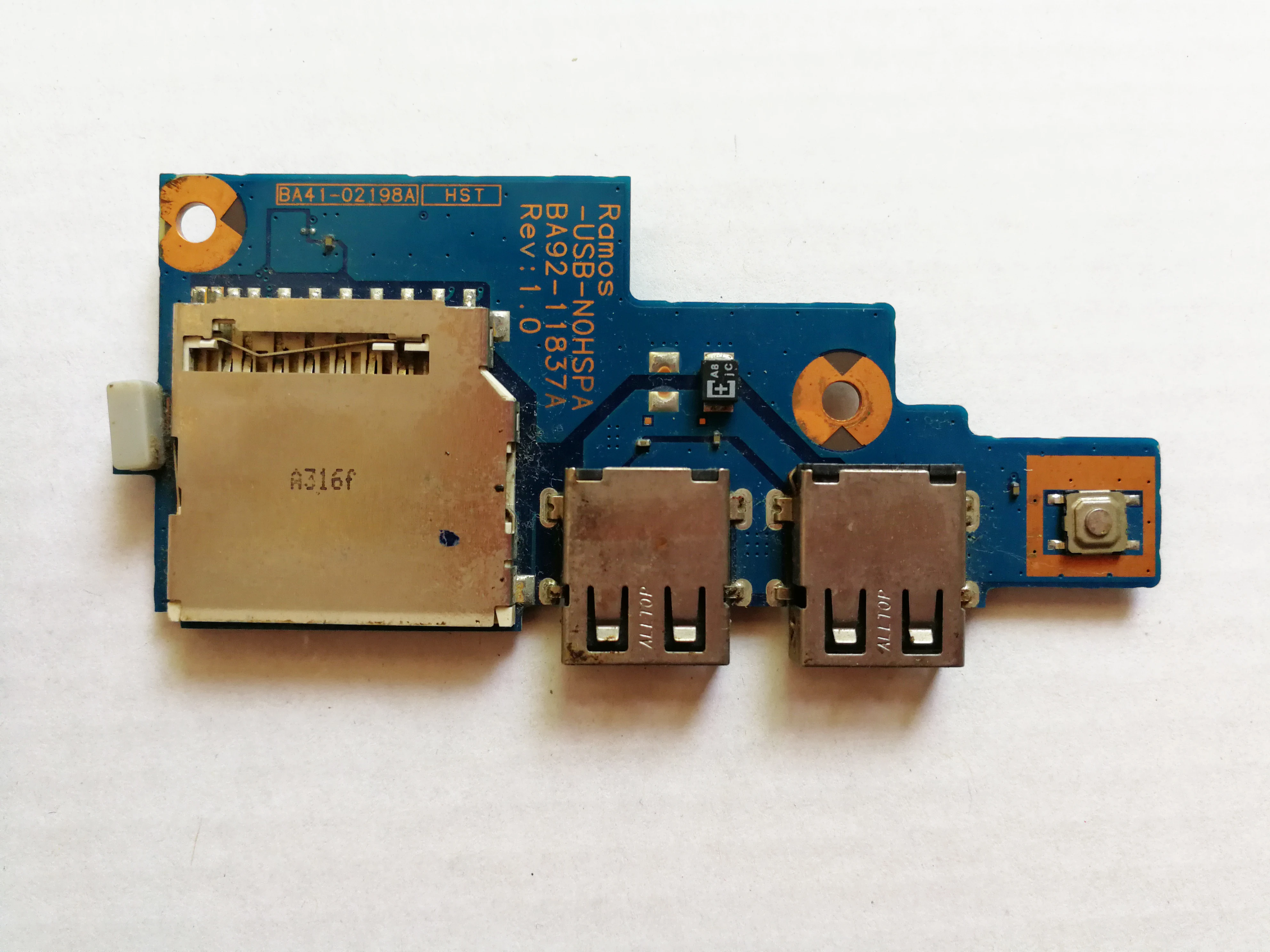 Оригинальный Для samsung NP510R5E NP370R4E 370R5E 450R4V 470R5E BA41 02198A usb кардридер плата кнопка