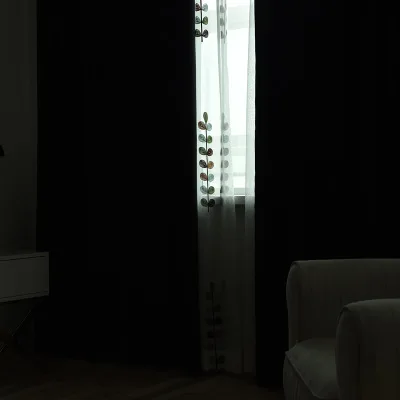 Штора из синели черные современные занавески для гостиной шторы на окна и тюль |