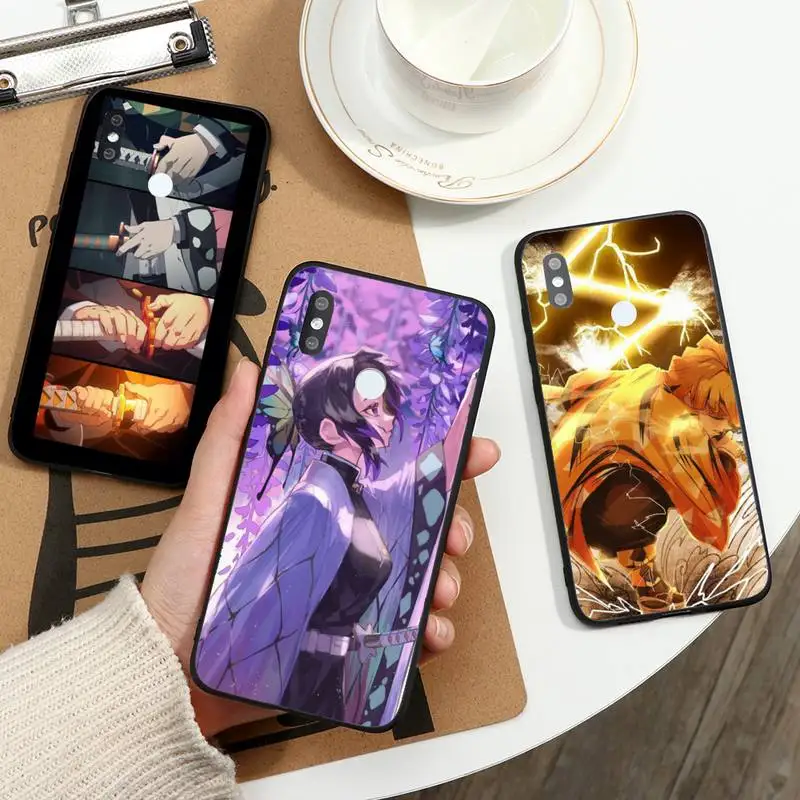 

Kimetsu no Yaiba Japan anime Phone Case For Xiaomi Redmi note 7 8 9 t max3 s 10 pro lite coque funda shell cover