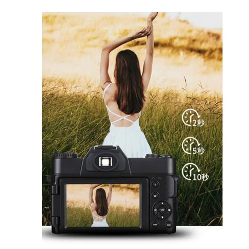 4K Digital Camera Video Vlogging Camcorder for YouTube WIFI Portable Handheld 16X Digital Zoom 30MP HD Nightvision Selfie Camera