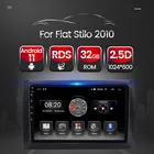 Автомагнитола на Android 11 для Fiat Stilo 2010, стерео Мультимедийный видеоплеер с GPS-навигацией, 4 ядра, HD 1024*600 Carplay BT, 2 Din