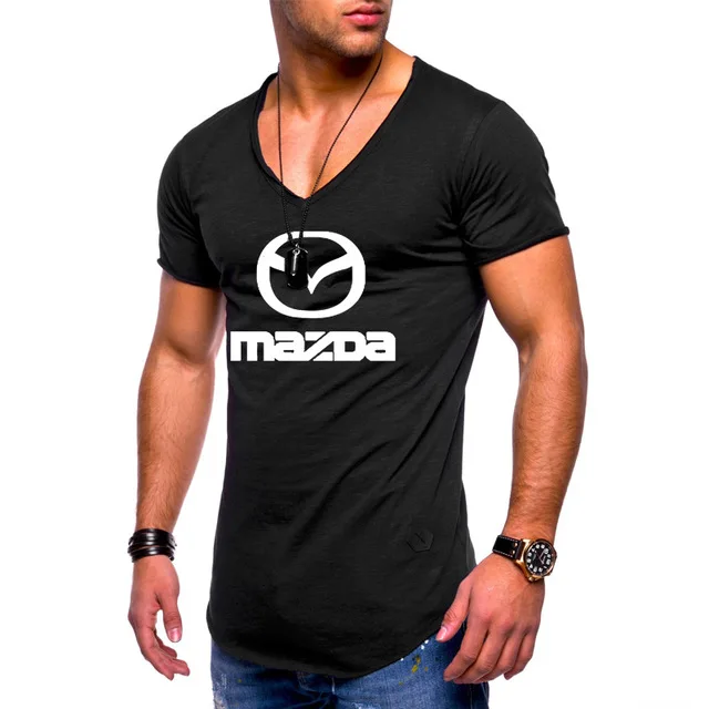 Новинка 2020 Летняя мужская футболка с коротким рукавом для Mazda логотипом