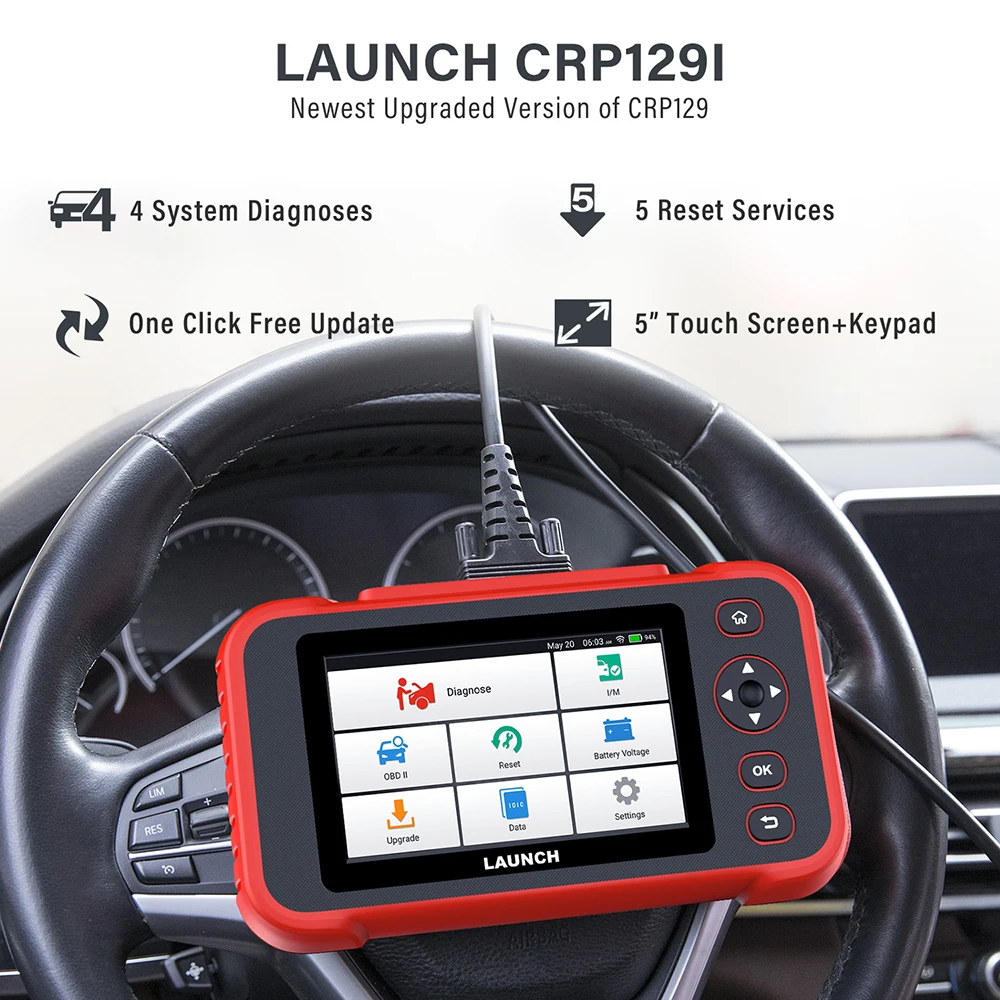 LAUNCH X431 CRP129i Автомобильные диагностические инструменты двигатель ABS Трансмиссия