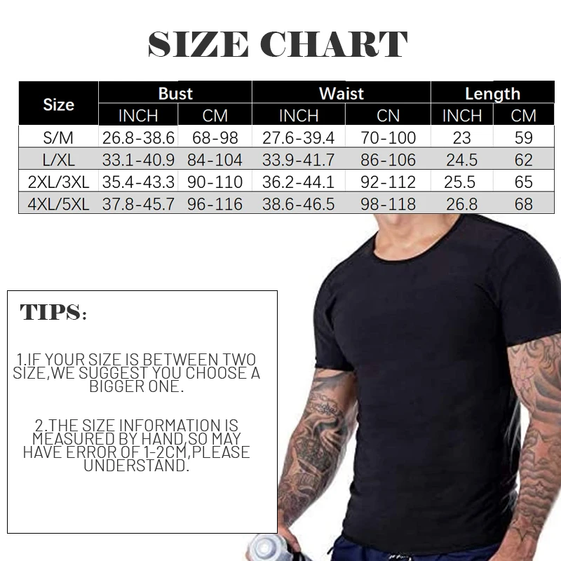 Men's Heat Trapping Shirt Sweat Enhancing Vest Body Shaper Slimmer Sauna Effect Suits Shapewear Compression Outfit Workout Tops
