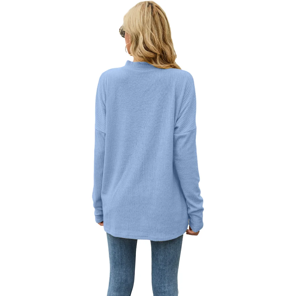 

New Women's Spring Autumn Sweater Hot Sale V Neck Sweater Long Sleeve Computer Knitting Elegant Pullover Ladies Base Sweaters