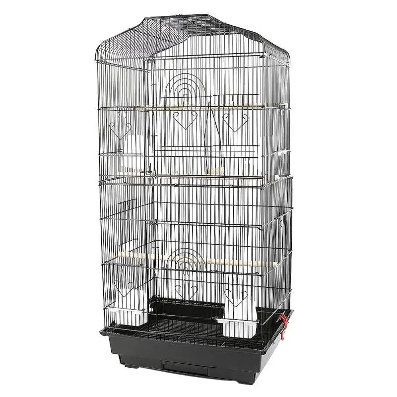 

2021 Newest Bird Cage Indoor Outdoor Breeding Multifunction Parrots Metal Large Nests Macaw Cockatiel Birds Nest Supplies HWC