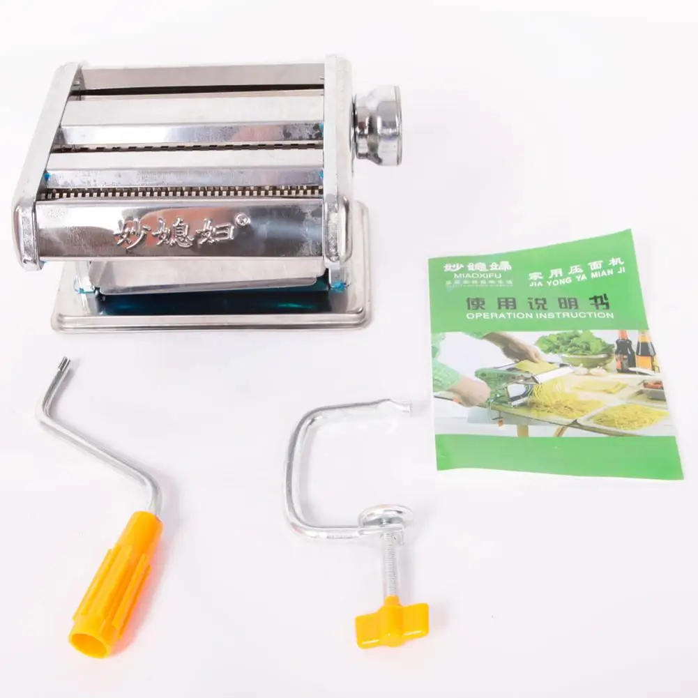 

Dual-blade Multifunctional Manual Hand-cranking Operation Stainless Steel Noodle Making Machine Silver