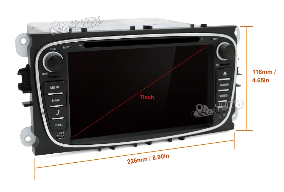 Автомагнитола 2 Din мультимедийный проигрыватель DVD Android 10 0 для Ford Focus S-Max Mondeo Galaxy C-Max