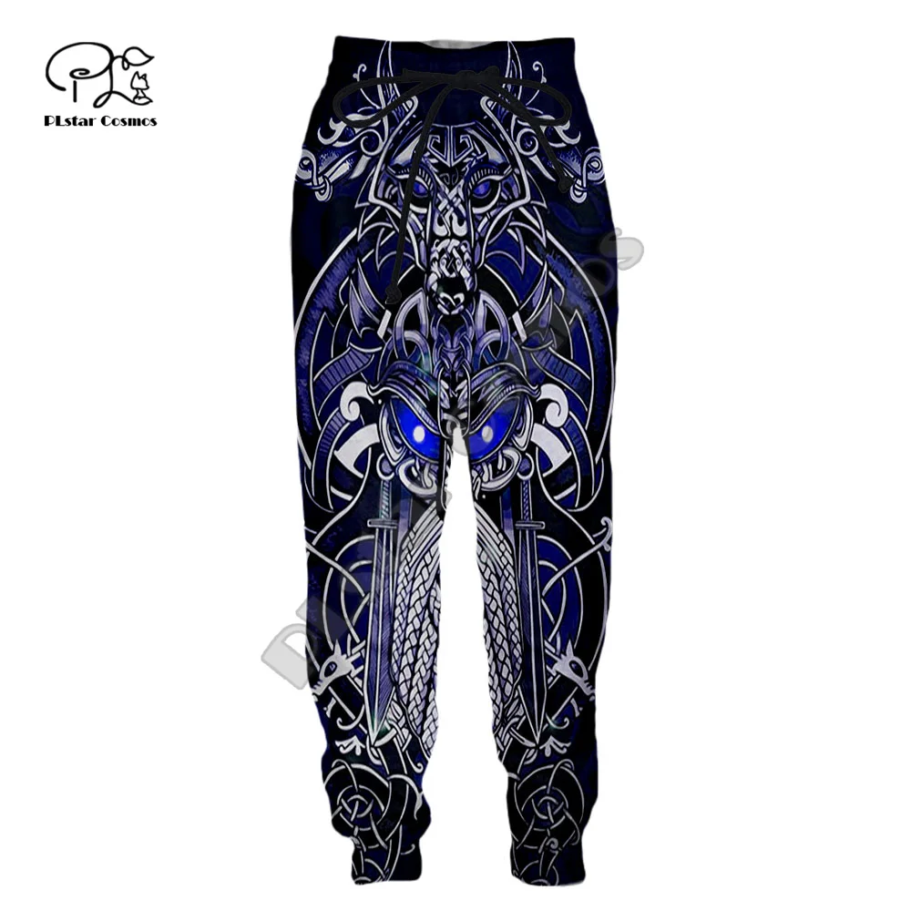 Брюки спортивные PLstar Cosmos мужские/женские с рисунком 3D винтажные принтом волка