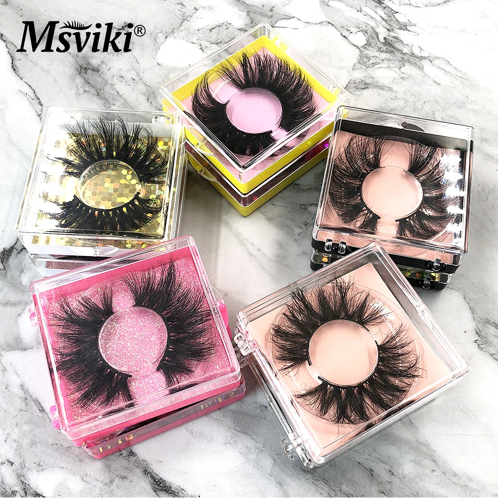 8D норковые ресницы оптом 25 мм для наращивания 3D Накладные макияж красоты ресниц